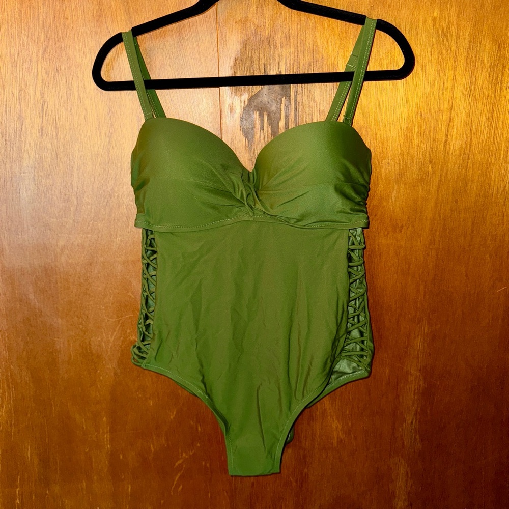 Green Fashion Nova One Piece Swimsuit
